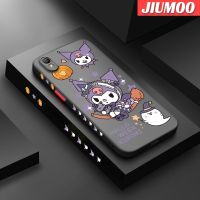 JIUMOO เคสการ์ตูนสำหรับ OPPO A37 A37F NEO 9น่ารัก Sanrio Kuromi บางเคสหลังแข็งดีไซน์ใหม่นิ่มขอบซิลิโคนกันกระแทกคลุมทั้งหมดเคสป้องกันเลนส์กล้อง