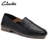 Clarks_Womens Dress Un Blush Cove Navy Suede รองเท้าแตะแบบสวมผสม