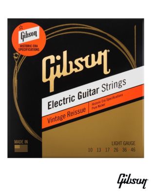 Gibson  SEG-HVR10 สายกีตาร์ไฟฟ้า เบอร์ 10 แบบ Pure Nickel ซีรี่ย์ Vintage Reissue ของแท้ 100% (Light 0.010 - 0.046) ** Made in USA **