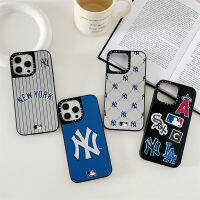 แฟชั่นใหม่แบรนด์ MLB CASETiFY Magsafe เคสโทรศัพท์กระจกแต่งหน้าสำหรับ iPhone 14 Pro Max แข็งแรงตัวติดแม่เหล็กชาร์จไร้สายสำหรับ iPhone 13 12 Pro Max ฮาร์ดกันแดดป้องกันปลอก