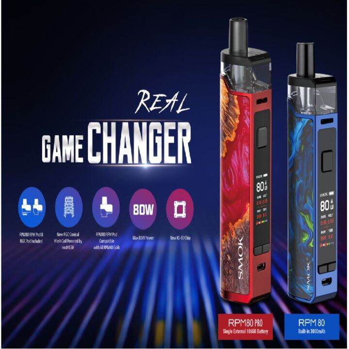 SMOK RPM80 KIT ORIGINAL SMOK RPM 80 POD SYSTEM KIT POD MOD 80W Lazada