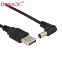 [NewSen] Zihan สาย80ซม. USB 2.0 A ประเภทชายไปมุมขวา90องศา5.5X2.1มม. DC 5V ปลั๊กไฟ Barrel Connector สายชาร์จ