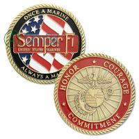 【On Sale】 1ชิ้นเหรียญที่ท้าทายกองกำลังทหารเรือ USMC Semper Fidelis นาวิกโยธินเสมอ