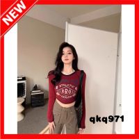 qkq971 WomenS T-Shirts American Short Hot Girl T-Shirts Niche Bottoming Shirts