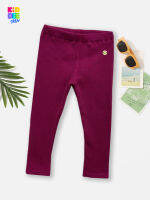 KiddeeCrew เลกกิ้งเด็ก บานเย็น Fuchsia leggings ผ้าร่อง พับลาขา  เหมาะสำหรับอายุ 2-10 ปี