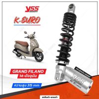 YSS โช๊คแก๊ส K-Euro ECO LINE รถใช้อัพเกรดสำหรับ Yamaha Grand Filano รปี 2014-2022 {รุ่นโหลดเตี้ยลง 15mm}【 OK302-315T-31-859 】 โช๊คเดี่ยว สปริงดำ [ โช๊ค YSS แท้ ประกันโรงงาน