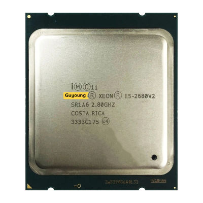 Xeon E5 2680v2 E5 E5-2680v2 V2 2.8 GHz ใช้สิบแกนยี่สิบเกลียวเครื่องประมวลผลซีพียู25ม. 115W LGA 2011