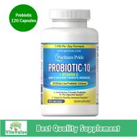 Puritans Pride Probiotic 10 with Vitamin D 120 Capsules