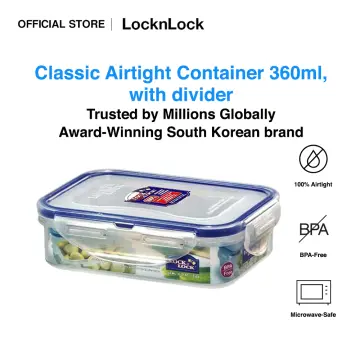 Lock&lock Rect. Short Food Container 550ml with Divider