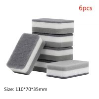 6Pcs Sponge Cleaning Household Three Floors Dishwashing Tools