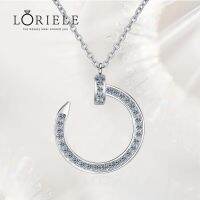 LORIELE สร้อยคอจี้เพชรเม็ดเล็ก925เงินสเตอร์ลิงสำหรับผู้หญิง0.19 Ct เครื่องประดับเพชรโมอิสซานไนต์กลมสี D คลาสสิก