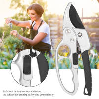 กรรไกรตัดแต่งกิ่งเครื่องตัดสวนคีมเอนกประสงค์ Trimmer Fruit Tree Pruning Shears เครื่องมือสีดำ