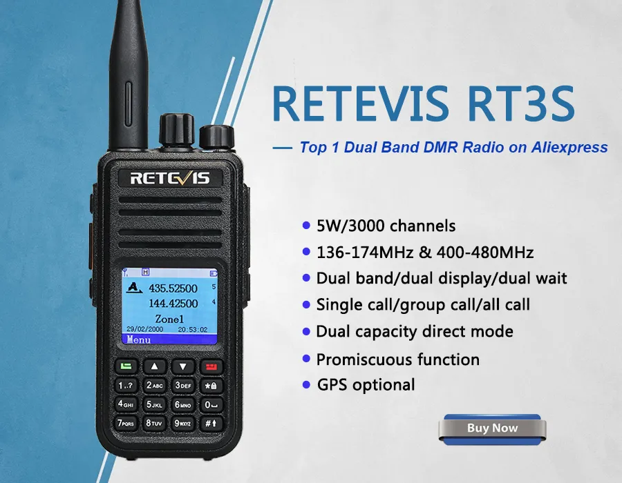 Retevis RT3S DMR Digital Ham Radio Stations s Professional Amateur Two-Way  Radio VHF UHF GPS APRS 5W Lazada PH