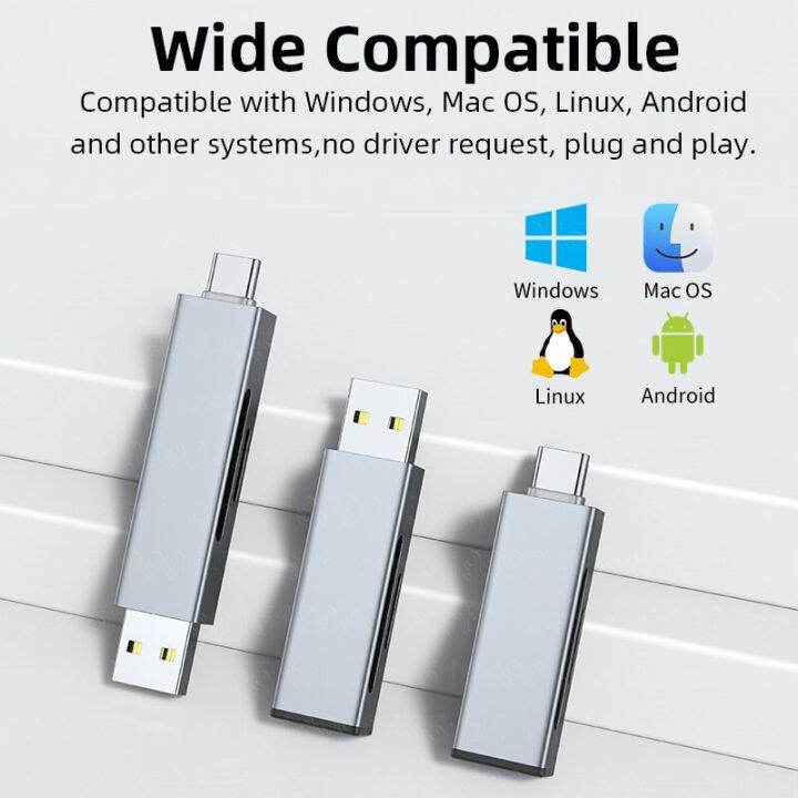 usb-2ใน1-ประเภท-c-การ์ดรีดเดอร์-usb-usb-2-0-sd-micro-การ์ดความจำ-otg-smart-อะแดปเตอร์เมมโมรี่การ์ดสำหรับแล็ปท็อปขนาดเล็ก-usb2-0การ์ดรีดเดอร์-sd-feona