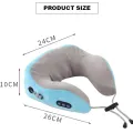 U-shaped Massage Pillow ZX-1902 Rechargeable Electric Infrared Heating Kneading Neck Shoulder Protable Cushion Massager. 