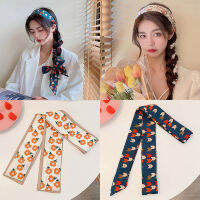 【HAIRDEC-HR】2021ใหม่ดอกไม้ Bowknot Headband ยางรัดผมแบบผูกเปียผ้าพันคอผ้าไหม,ริบบิ้นผ้าโพกศีรษะ