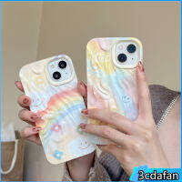 เคสโทรศัพท์หน้ายิ้มแบบจีบสีรุ้งแฟชั่นสำหรับ IPhone 14 13 12 11 Pro Max หรูหรากันกระแทกฝาครอบด้านหลังแตกต่างกันเคสโทรศัพท์