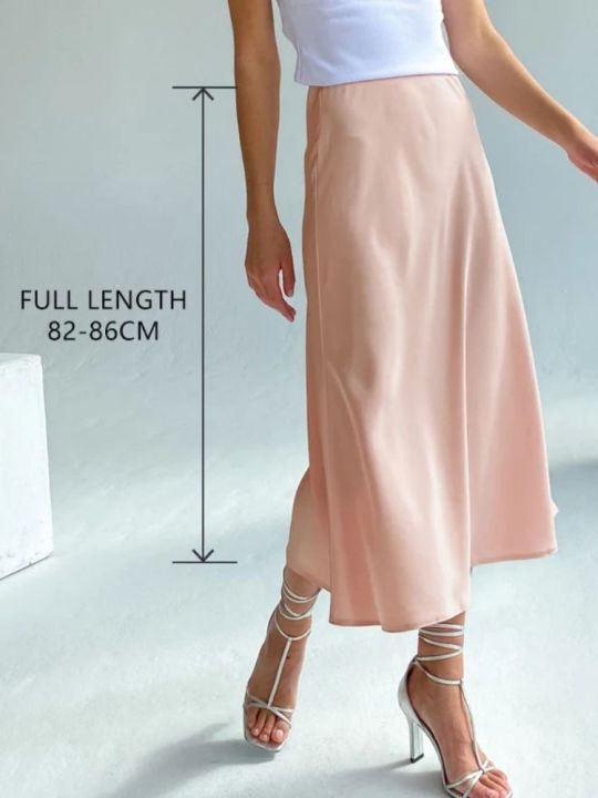 cc-waisted-skirt-silk-skirts-pink-new-korean-skort-2023