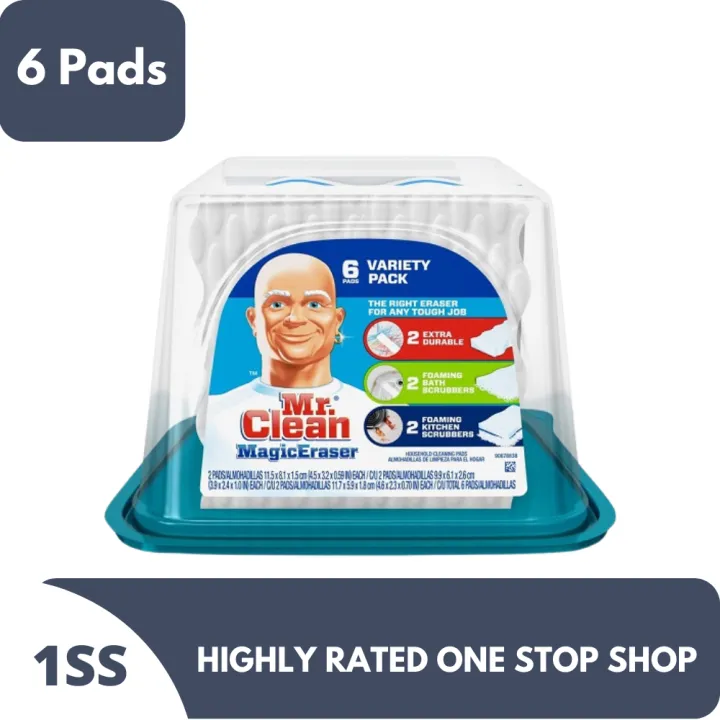 Mr. Clean Erase and Clean Mixed Magic Eraser 1 pack x 6 Pads Lazada PH