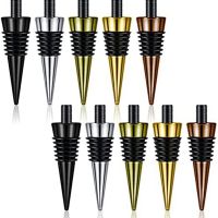 30 Pieces Blank Bottle Stopper with Threaded Post Metal Wine Stopper Inserts Set Hardware for Wood Turning DIY Project