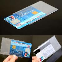 【CW】10PCS Transparnt Card Cover Holder PVC Waterproof Credit ID Business Card Protection Document Drivers License Case