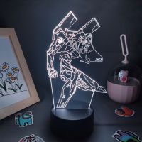 EVA-02 Light Anime Figure RGB 3D led Night Light Birthday Fun Gift for Friend Lava Lamp Manga Taber Decor NEON GENESIS EVANGELIO