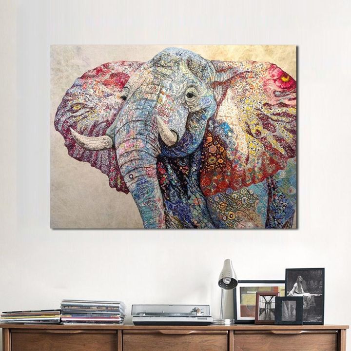 elephant-paintings-on-canvas-animal-picture-colorful-modern-home-decor-wall-pictures-for-living-room-no-frame-art