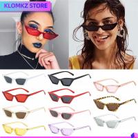 KLOMKZ แฟชั่น UV400 แว่นตา เฉดสี แว่นกันแดดวินเทจ กรอบเล็ก ตาแมว แว่นกันแดด