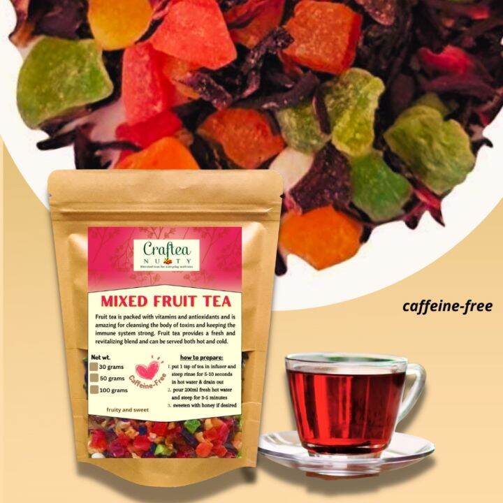 Craftea NUTTY Dried Mixed Fruit Tea Caffeine Free with Teabags Lazada PH