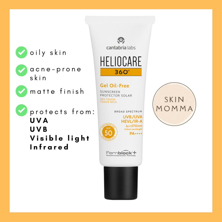 Heliocare 360º Gel OilFree SPF 50 sunscreen gel for oily or acneprone