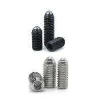 2/10X M3 M4 M5 M6 M8 - M12 Stainless Steel 304 Hitam Carbon Steel Kelas 12.9 Hex Soket spring Ball Plunger Grub Titik Set Sekrup