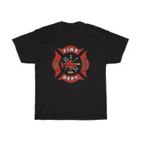 Fire Dept T Fireman Shield Tee Cotton Tee Firefighter Tshirt