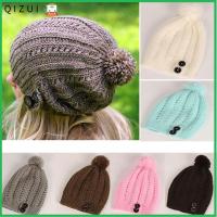 QIZUI Fashion Stretch Soft Crochet Women Knitted Caps Stretchy Beanie Warm Hat