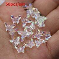 50pcs/set Nail Art Butterfly Symphony Flat Base Resin Patch DIY Nail Sequins Beads Material