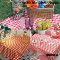 Fbph Thickening Red Checkered Tablecloth Party Weddings Home Decoration Daily