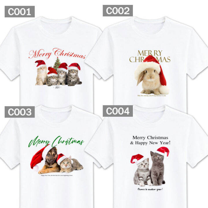 เสื้อยืด-สกรีน-merry-christmas-คริสต์มาส-เสื้อปีใหม่-สีขาว-เสื้อผ้าหนา-นุ่ม-ใส่สบาย-ได้ทั้งผู้ชาย-และผู้หญิง-no-0242