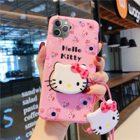 เคสโทรศัพท์ลายการ์ตูนสีชมพูสำหรับ iPhone,เคส Hello Kitty แฟชั่นสำหรับ iPhone 11 Pro 12 Pro 6 7 8 6 Plus 7 Plus 8 Plus 11 Pro Max 12 Pro Max X XS XR XS Max ฝาหลัง TPU