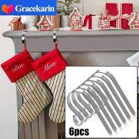 ตะขอโลหะสำหรับเทศกาล Gracekarin สำหรับที่ตกแต่งคริสต์มาส (ชุด6ชิ้น) ใหม่