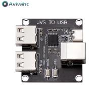 JVS อะแดปเตอร์แผ่นเกม USB ปรับแต่งรูปแบบปุ่มจอยควบคุมเกมแปลงอุปกรณ์เสริมโหมดจอยสติ๊กคู่สำหรับระบบที่ใช้ JVS