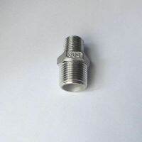 Pipe Fitting Cast 1/2-3/4 1/2x3/4 Male x Male BSP Reduced Hex Nipple Threaded Adapter Connector A2 Stainless Steel 304