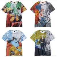 NEW One Piece T-shirt Anime Short Sleeve Casual Loose Nami Sanji Fashion T-shirt Unisex Large