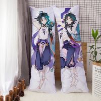 Anime Game Dakimakura Genshin Impact Alhaitham Kaeya Xiao Zhongli Hutao Kaveh Pillowcase Hugging Body Pillow cover Otaku Gifts Nails Screws Fasteners