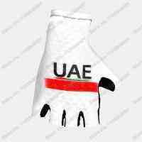 ถุงมือครึ่งนิ้วเจลจักรยานสีแดงสีขาวสำหรับทีมถุงมือปั่นจักรยาน2023 UAE เสื้อเจอร์ซีย์จักรยานเสือหมอบเสือภูเขาฤดูร้อน