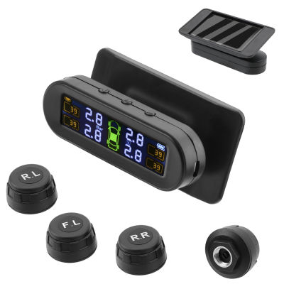 Car Accessories Waterproof Car TPMS Tire Pressure Sensor Temperature Warning Car Solar USB Charging Tyre Pressure Monitor System