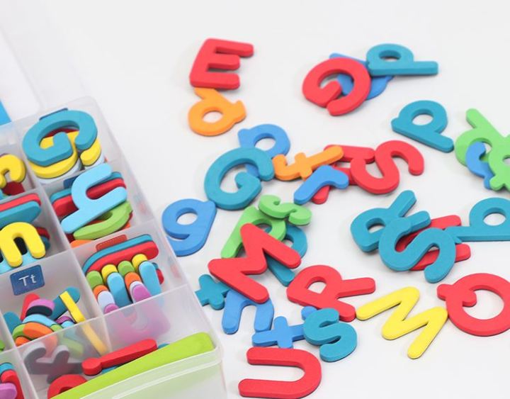 ตัวอักษร-a-z-ตัวอักษรภาษาอังกฤษคละสี-ตัวอักษรแม่เหล็ก-ของเล่นเสริมทักษะ-พร้อมกล่องเก็บง่าย-alphabet-a-z-ภาษาอังกฤษคละสี-มีเก็บปลายทาง-พร้อมส