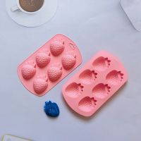 【lz】▨  Molde De Silicone De Chocolate De Morango Doces DIY Pudim Sobremesa Decoração De Bolo Ins Utensílios De Cozimento De Cozinha