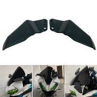 REALZION ABS Motorcycle Front Fairing Aerodynamic Winglets Wing Spoiler For Yamaha Kawasaki Ninja 250 300 400 Honda CBR600RR CBR