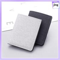 JING Folding Canvas Fashion Mini Coin Purse Multi-functional Card Holder Men Short Wallet