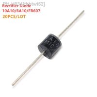 20PCS 10A10 6A10 FR607 R-6 DIP diode 10A 6A Fast Recovery Diodes Electrical Axial Rectifier Diode