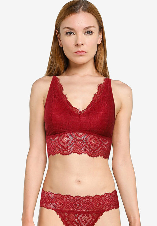 Buy Hollister Gilly Hicks Curvy Lace Triangle Longline Bralette